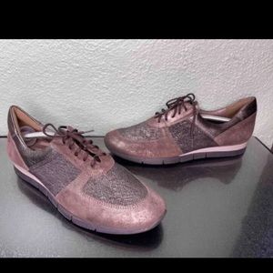 Sesto Meucci Corin Brown Sneakers Comfort Walking Shoes Size 9.5